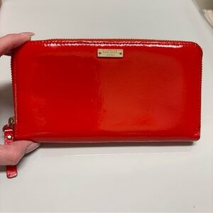 Kate Spade Red and Cream Polka Dot Wallet